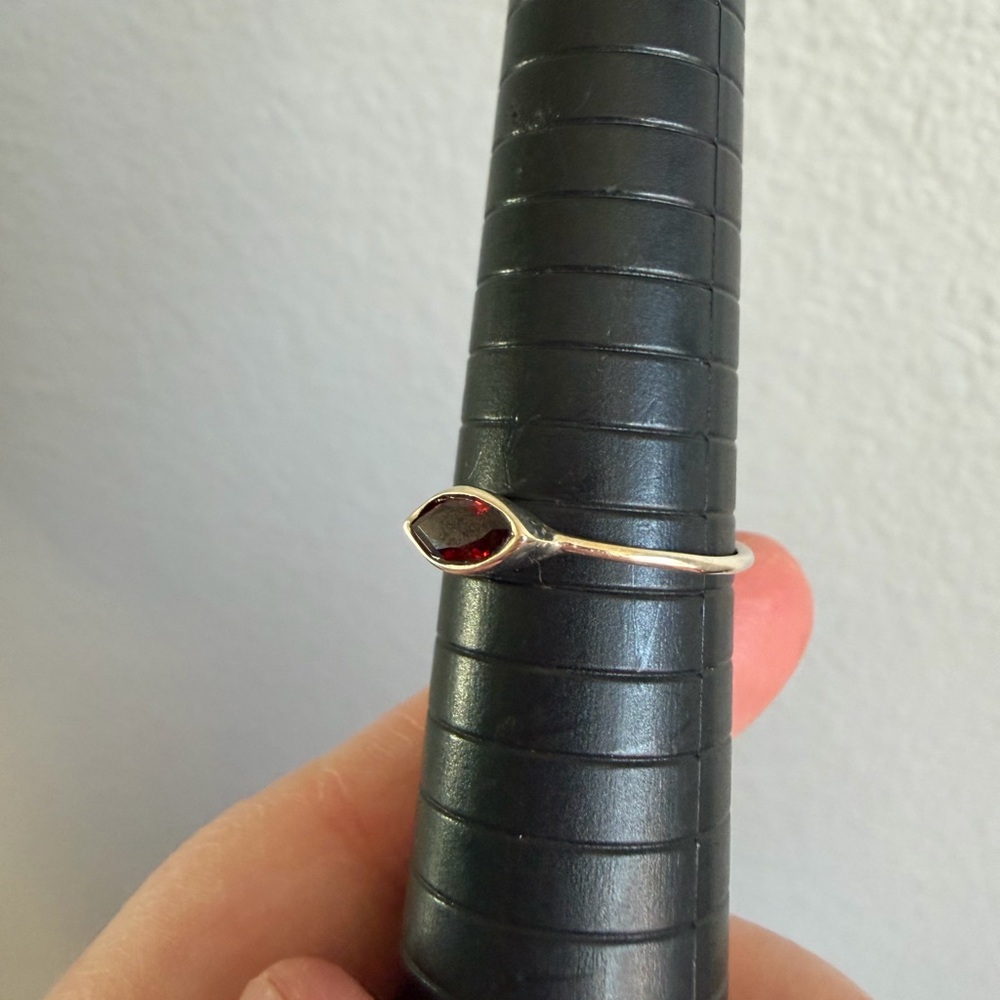 Garnet Stackable Ring - image 3